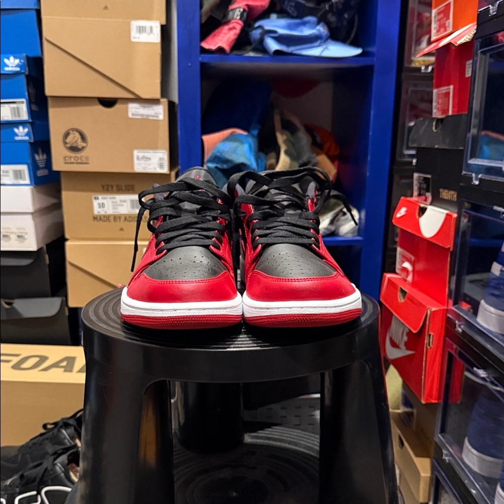 Jordan Red and Black Sneakers